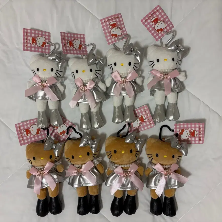 롱다리 키티 인형 키링 silver