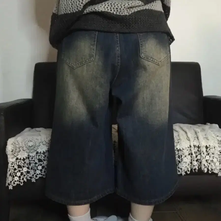 급처분 와이드 7부 청바지