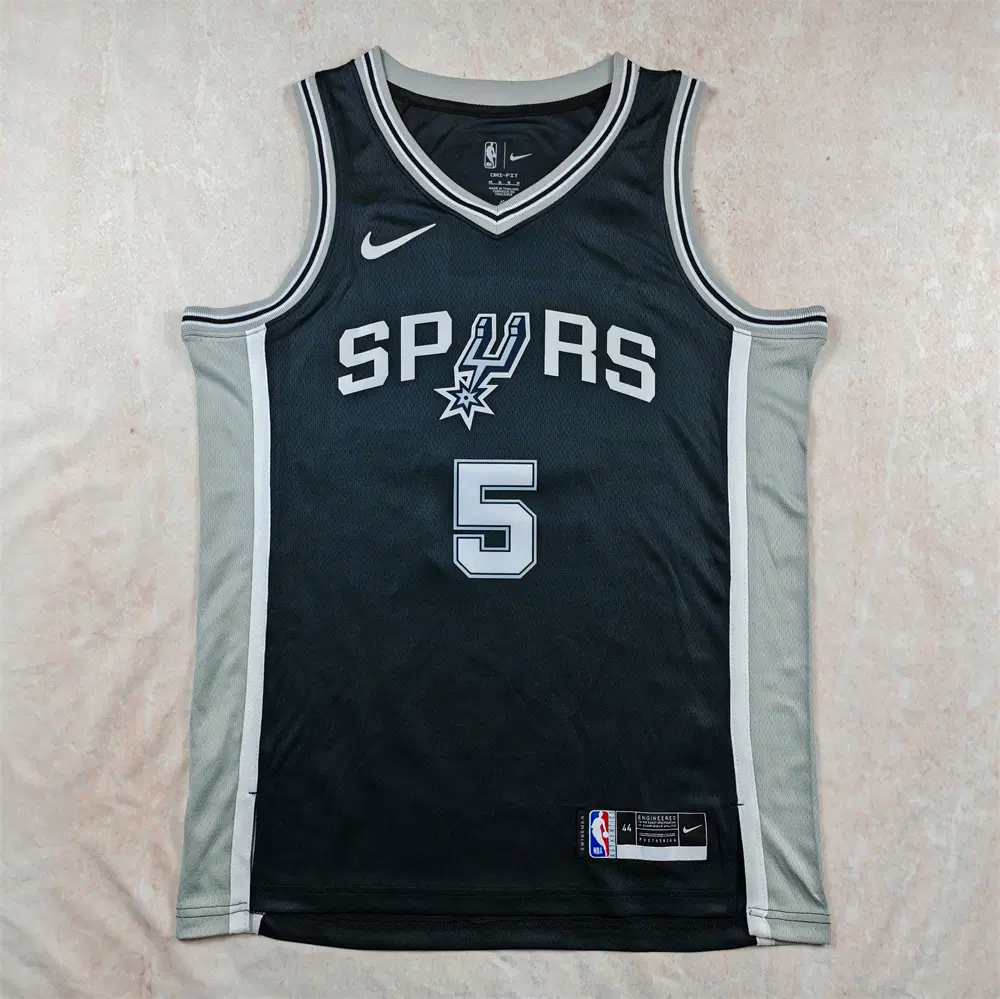 NBA 샌안토니오 스퍼스 캐슬 5번 블랙 저지 남성 농구 조끼 팬 유니폼