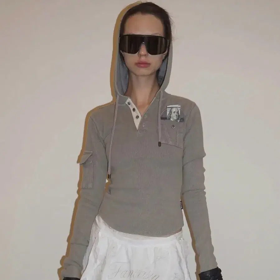 sculptor Washed Pocket Hoodie Gray