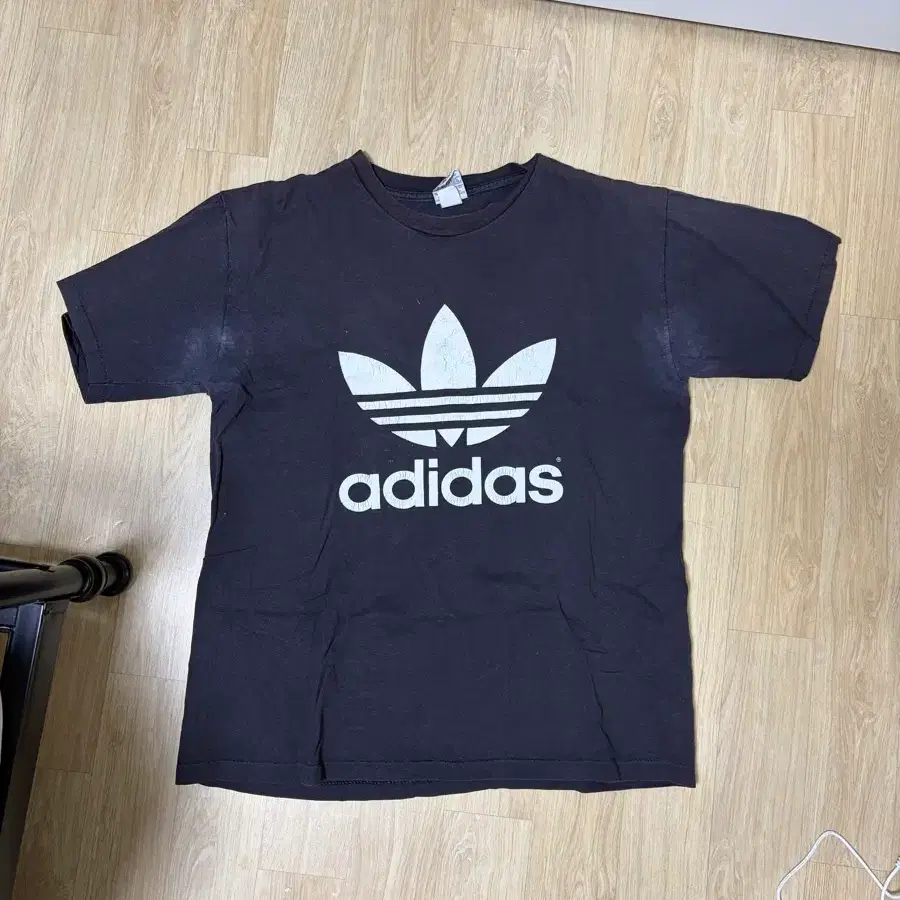 90s Adidas tee 아디다스 양면 트레포일 티셔츠 made in usa