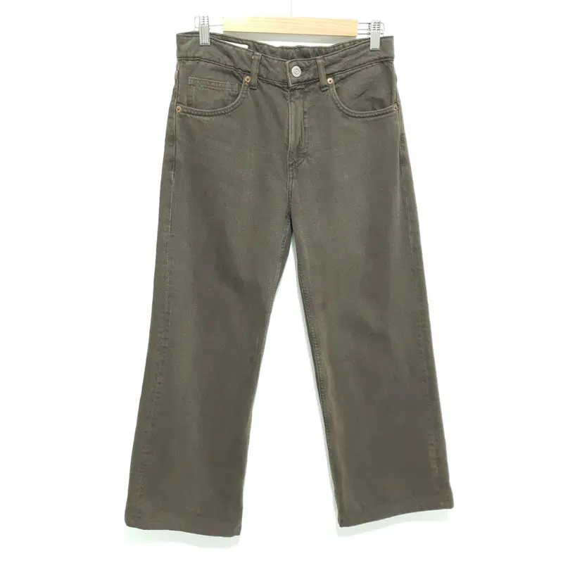 자라 와이드 데님 팬츠 브라운 EUR34_M2584