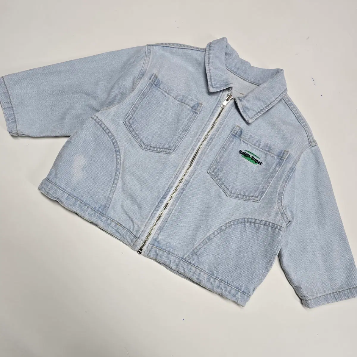 100 아프리콧스튜디오 청 집업
