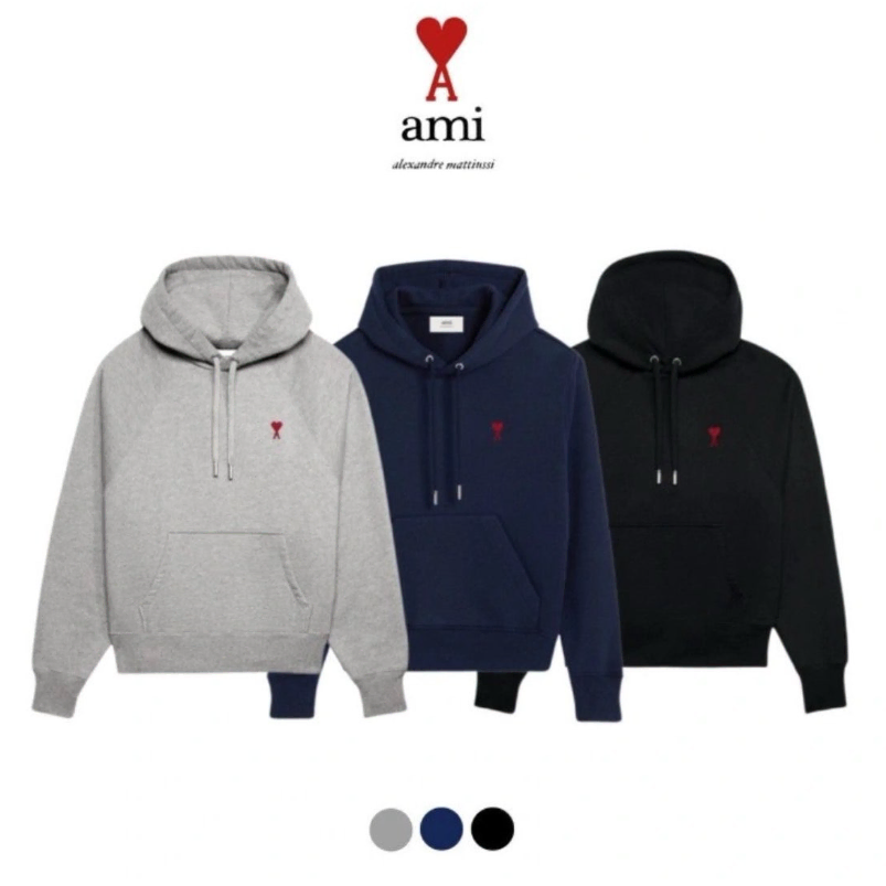 QR정품)아미 스몰로고 후드티셔츠 남녀공용 3Color