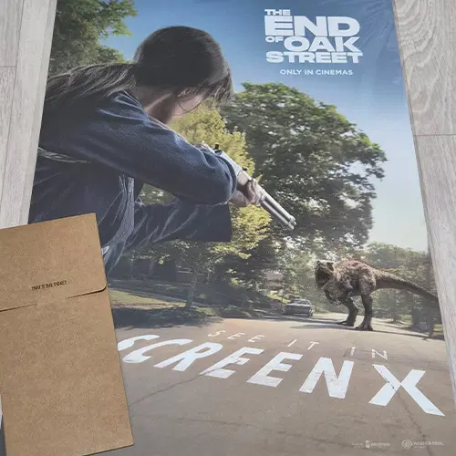 오크스트리트의 마지막날 스크린엑스 ScreenX 포스터+TTT CGV티켓