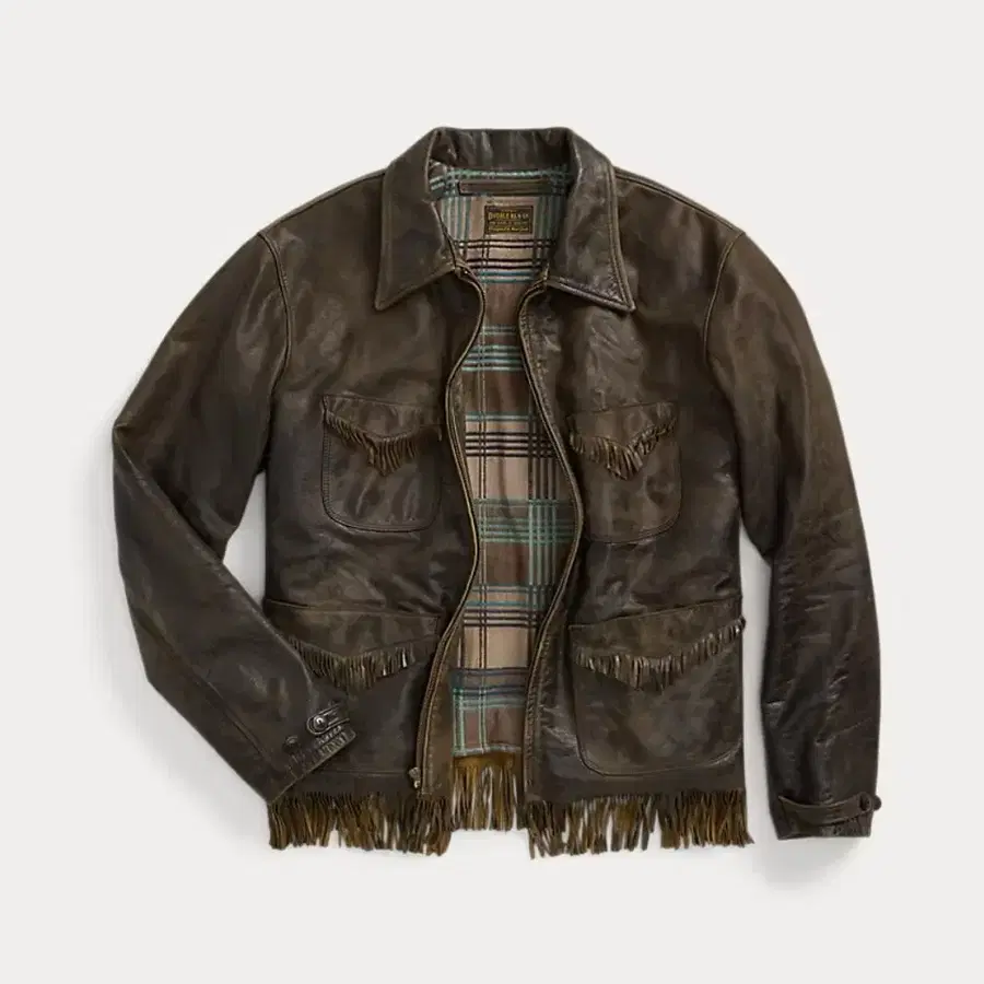 RRL 더블알엘 프린지 레더 자켓 L