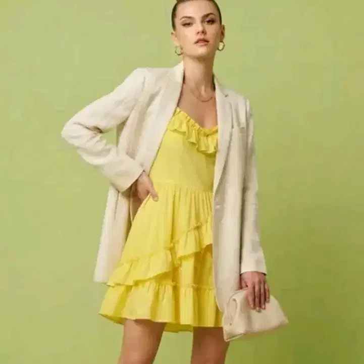 MINE. 아이보리 린넨 자켓 55