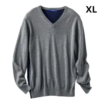 택 포함 새상품 DoCLASSE 캐시슈울 V넥 XL 니트 바이컬러
