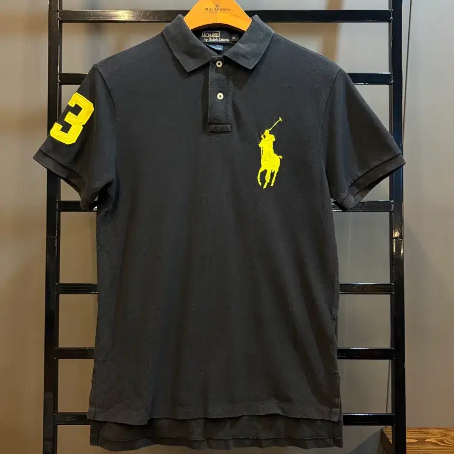 [M] 폴로 랄프로렌 POLO RALPH LAUREN 빅포니 3번 카라 반팔티 블랙 6.9
