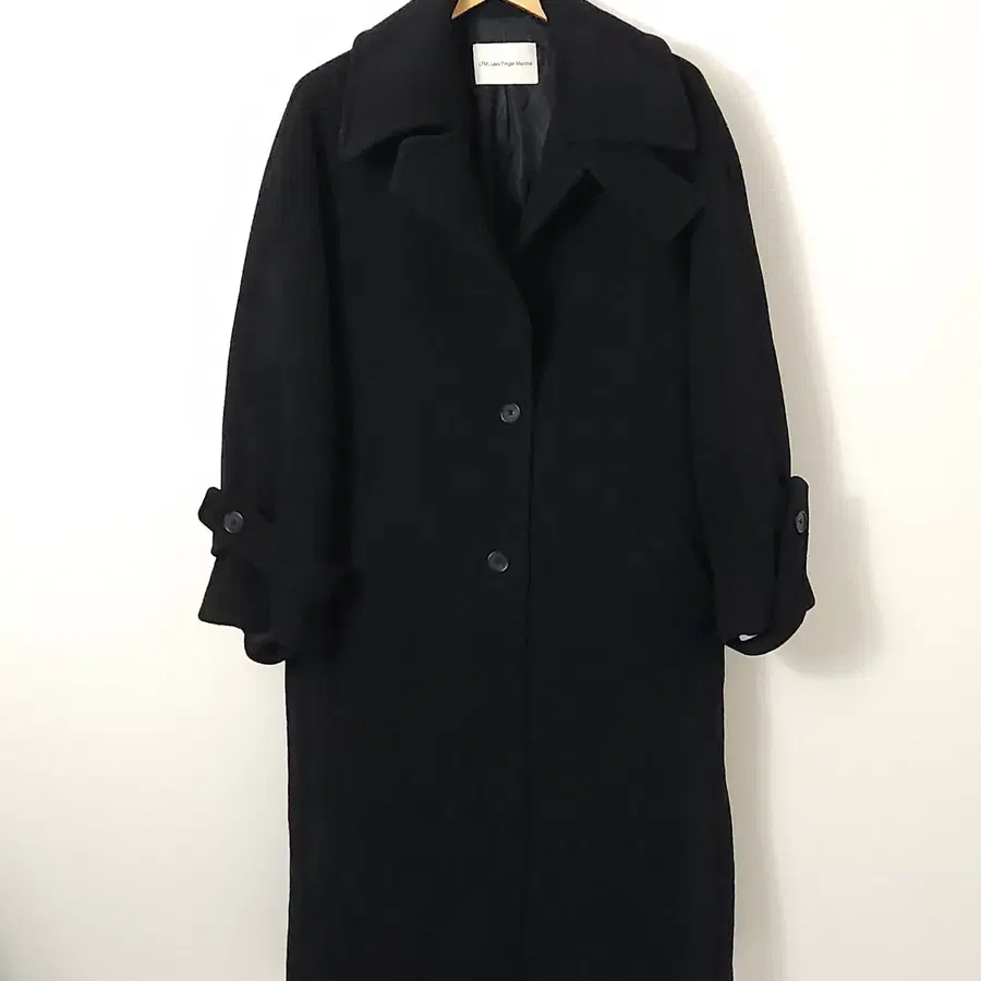 LFM raglan wool long coat 울 롱코트 블랙