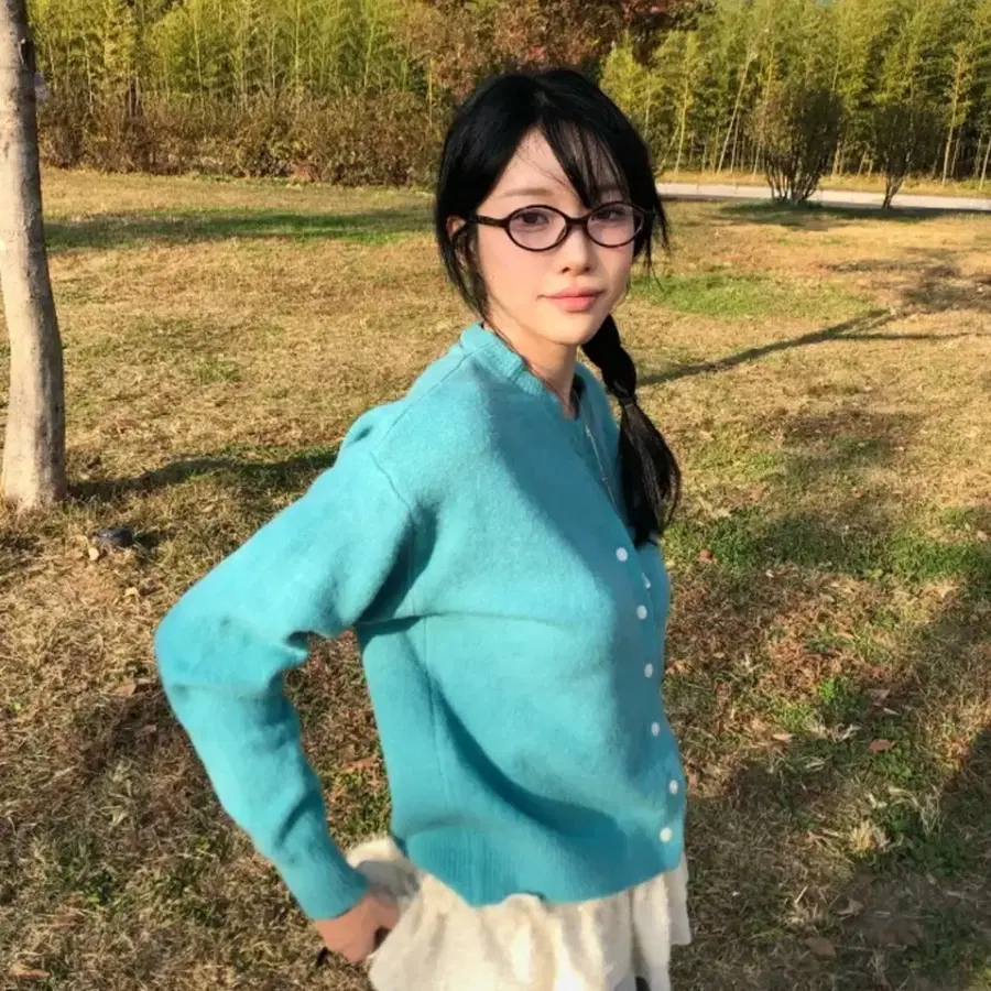 아브 씨 앙고라 가디건 민트코어 미스치프 블랙업 애즈온