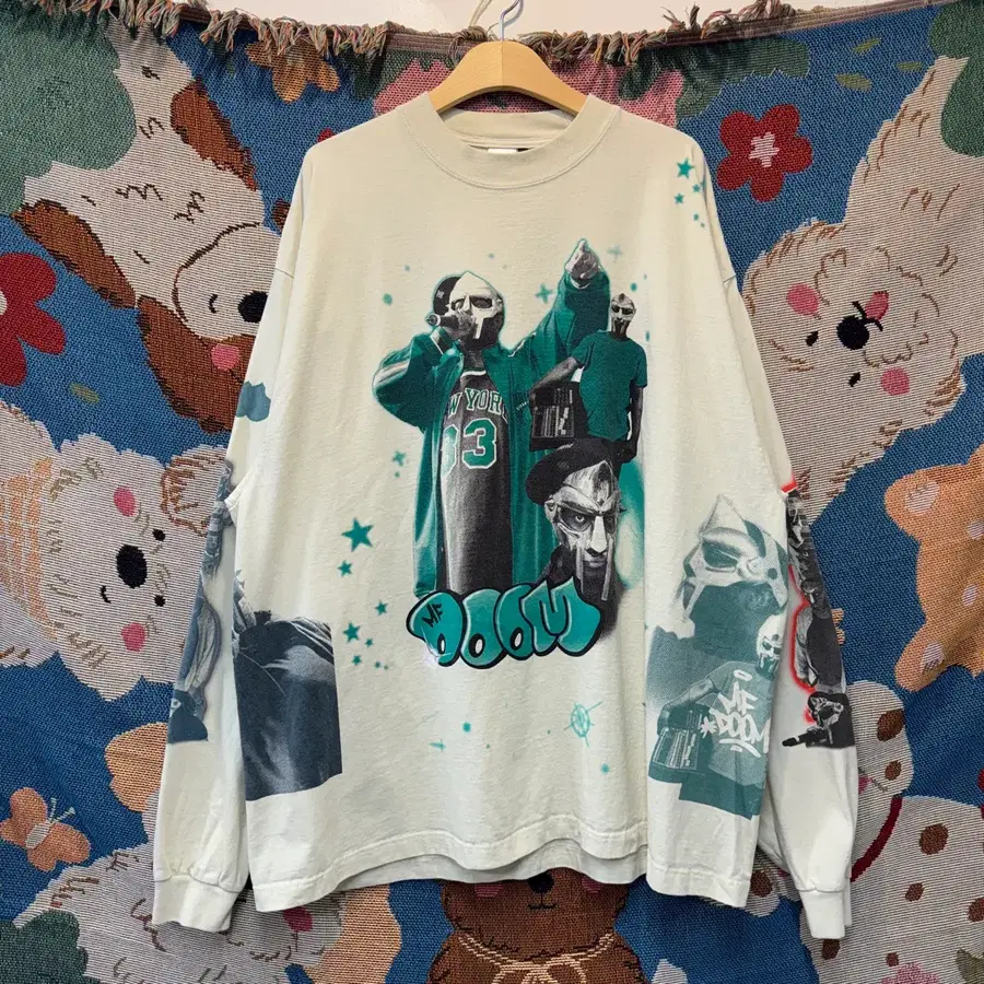 [3XL] trpt MF DOOM 힙합 롱슬리브 티셔츠