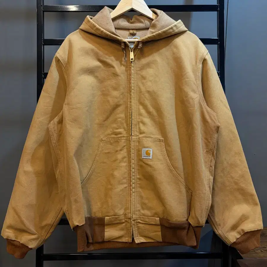 [M] 칼하트 CARHARTT USA산 J131 액티브 후드 덕자켓 브라운 18.9
