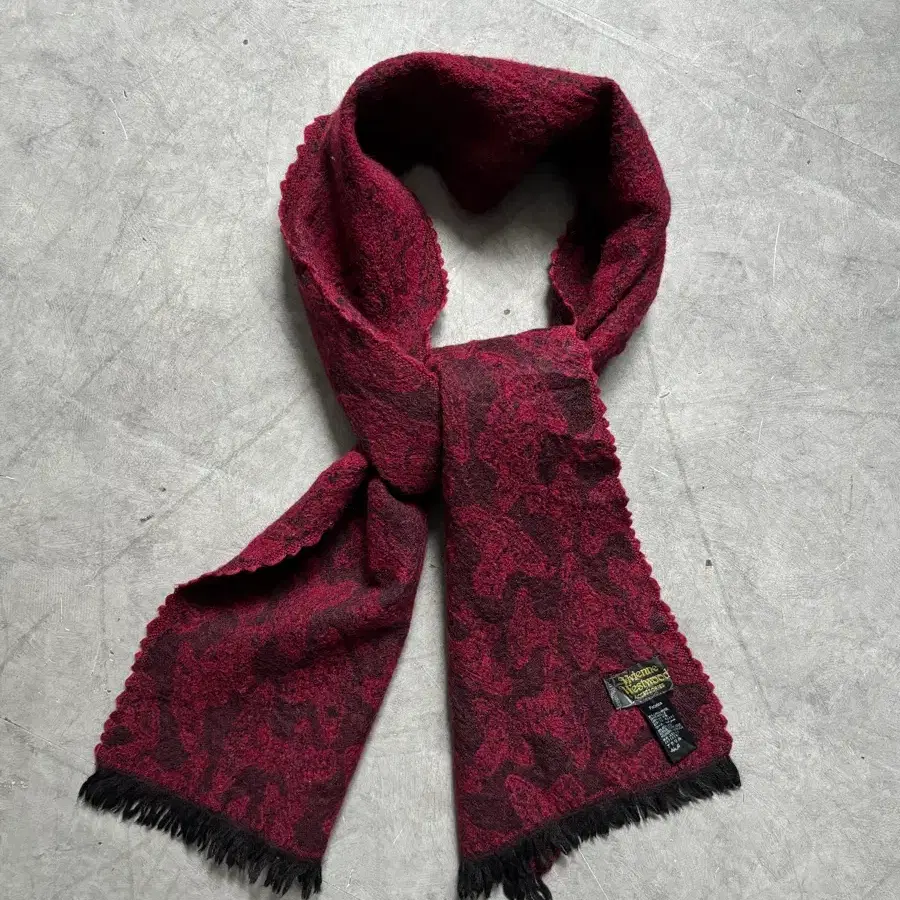 Vivienne Westwood 비비안 웨스트우드 레드 ORB 프린지 머플러