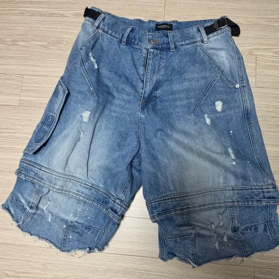 2 파프롬왓 레이어드 데님 쇼츠 버뮤다 파아카이브