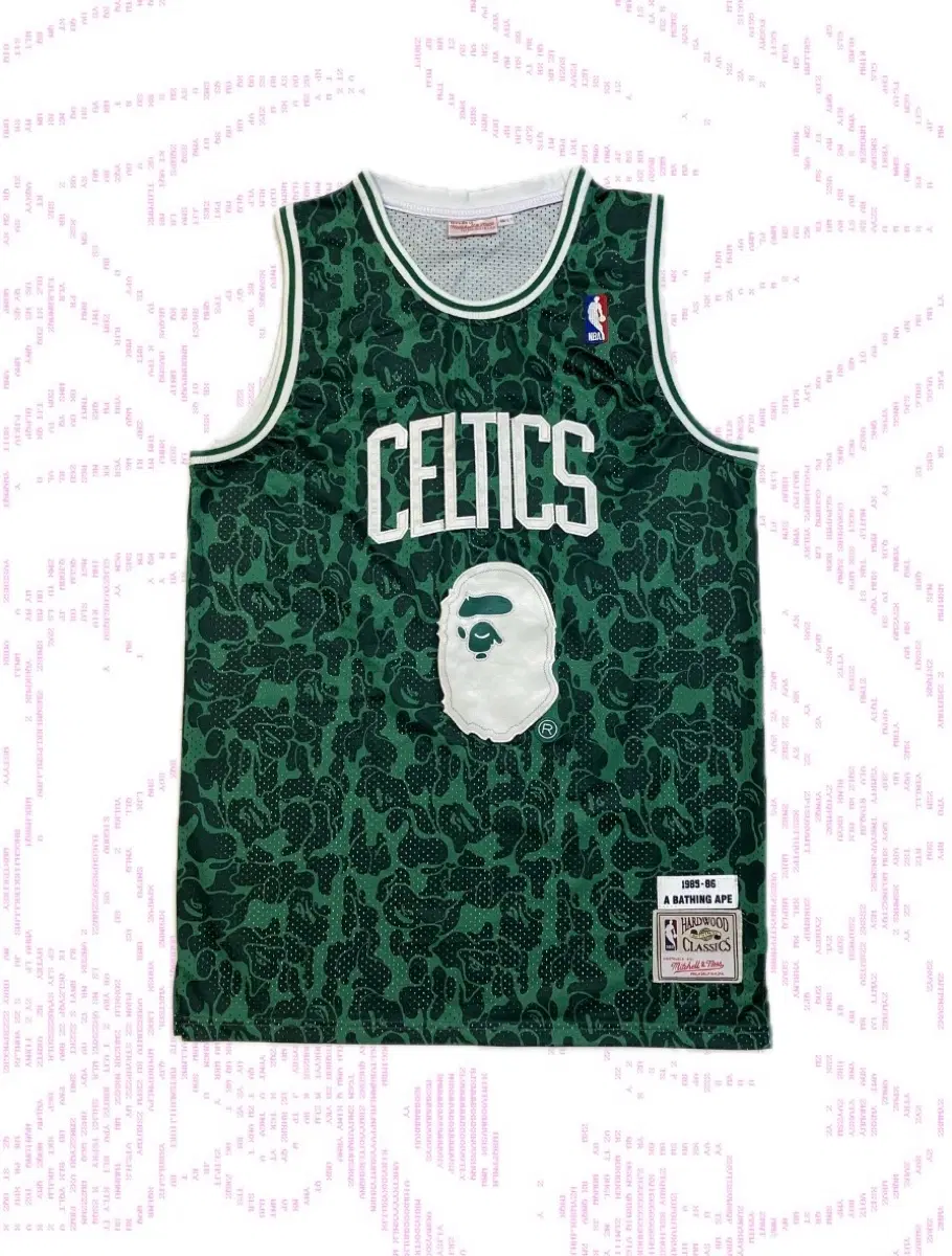 베이프 x 미첼앤네스 보스턴 셀틱스 NBA 저지 BAPE