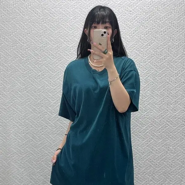 나이키 ACG 빈티지 딥그린 민트코어 오버핏 반팔티 L C14254