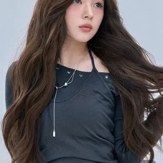 핑크에이지 수제 매직쿨위그 올리비아펌 스텔라 다크브라운