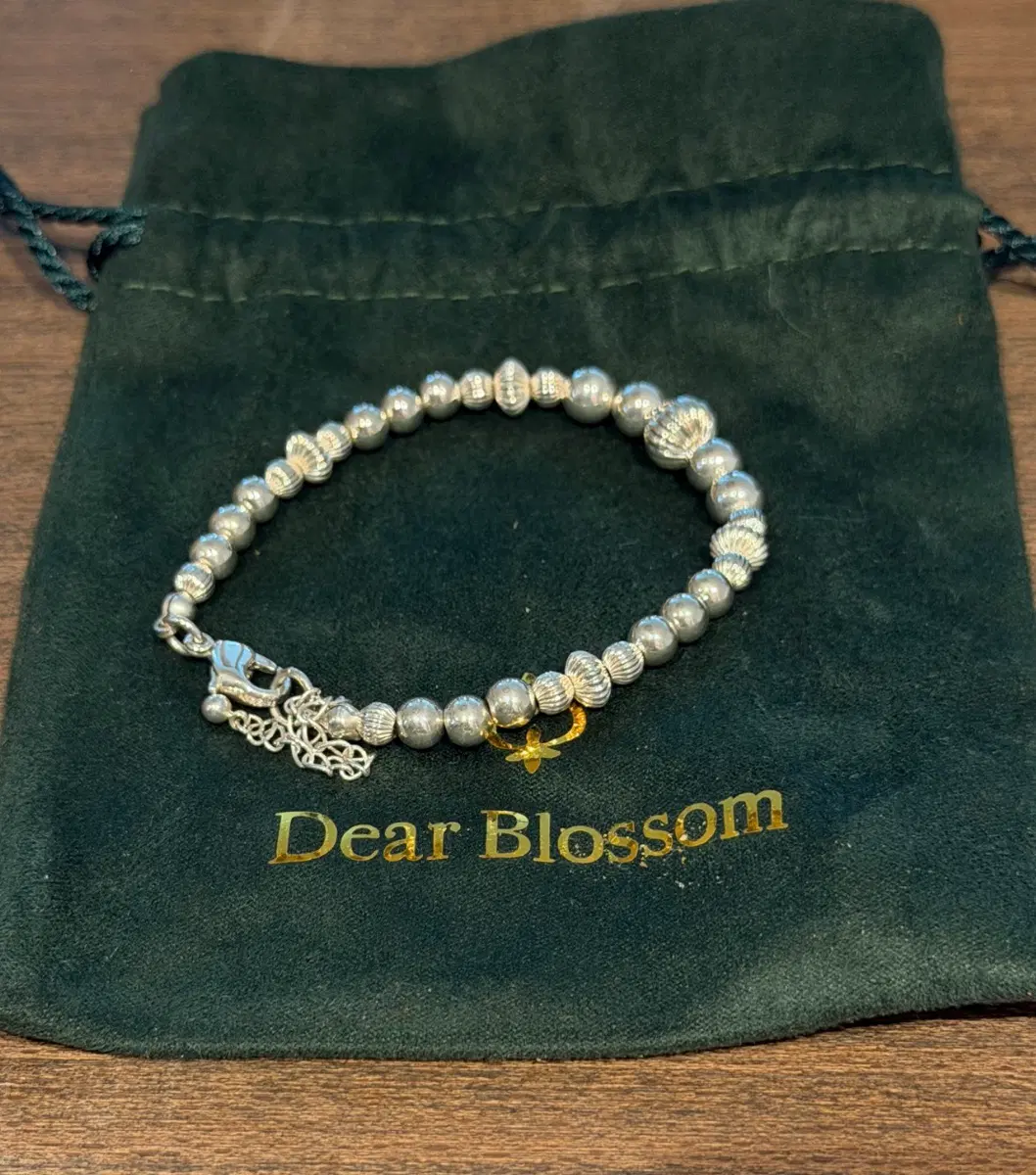 디어 블라썸 Beads Silver Bracelet