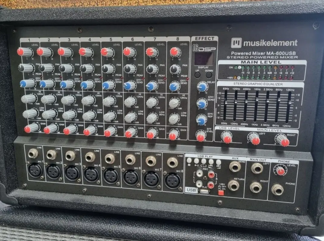 MUSIKELEMENT MA-600USBMA6OOUSB 파워드믹서