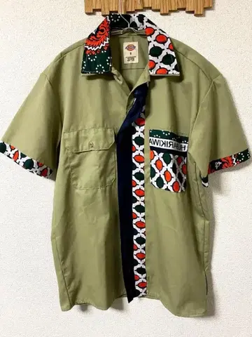 [1점] Dickies 리메이크풍 커스텀 워크 셔츠 패턴 XL