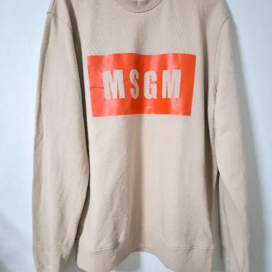 MSGM 로고 맨투맨 베이지LX