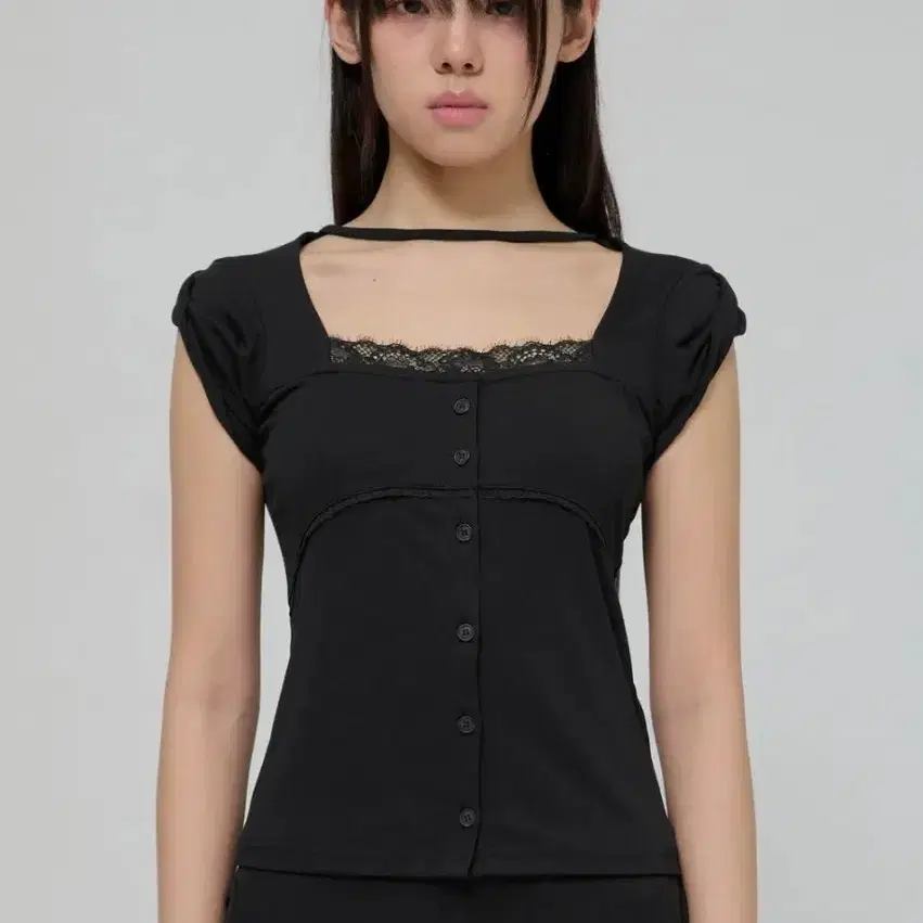 플레어업 Lace Sleeve Top