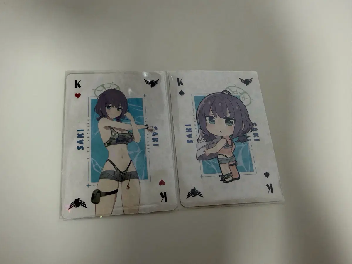 블루 아카이브 요스타 회장한정 사키 수영복 카드 2장