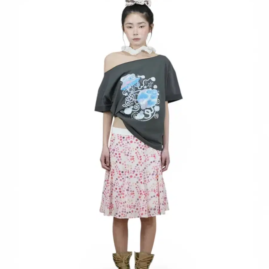 어스지구 FRONT BACK JELLYFISH TEE (CHARCOAL)