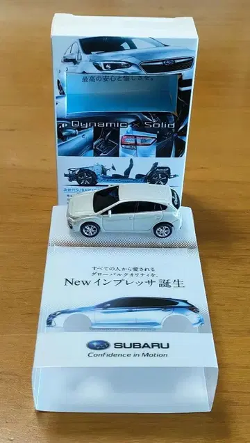 [ 미사용 새상품 ] SUBARU New 임프레자 풀백식 미니카 화이트