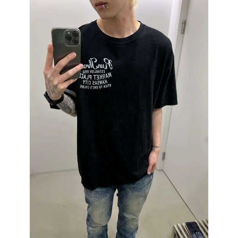 펑크 레터링 반팔티 r4505