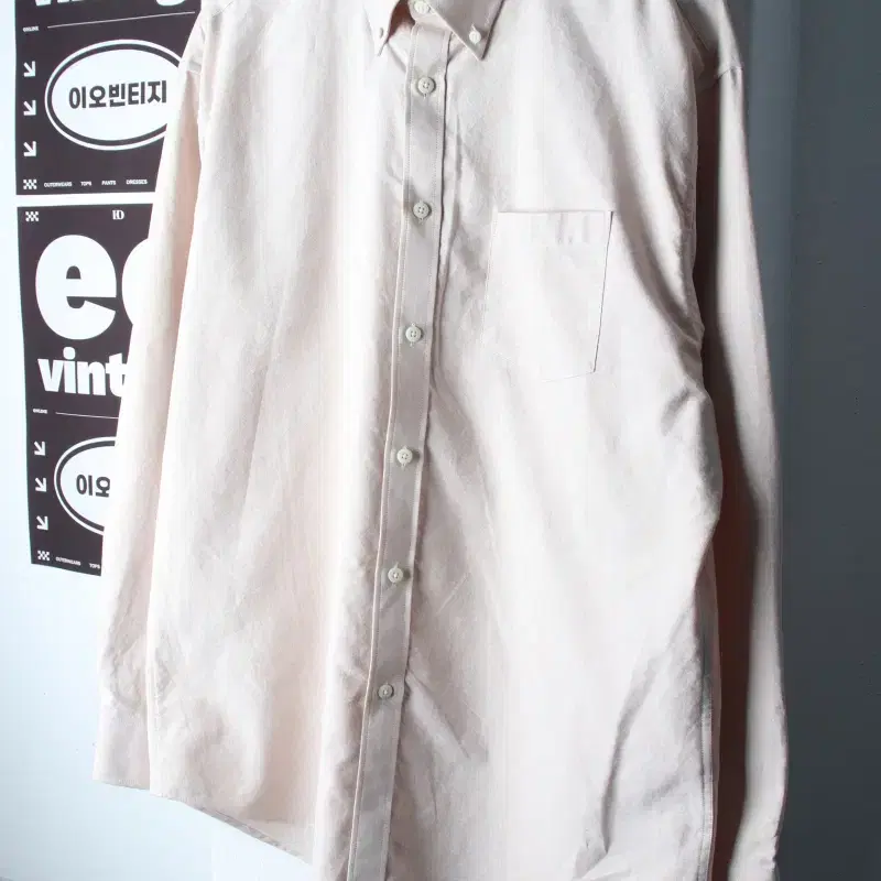 (L-XL) 유니폼브릿지 셔츠 남방 옥스포드 베이지 무지-H37881