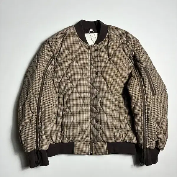 GUxRokh 퀼티드 체크 블루종 자켓 R3509