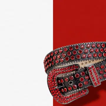 LUXE 레드스톤 스터드 벨트 사이즈 S