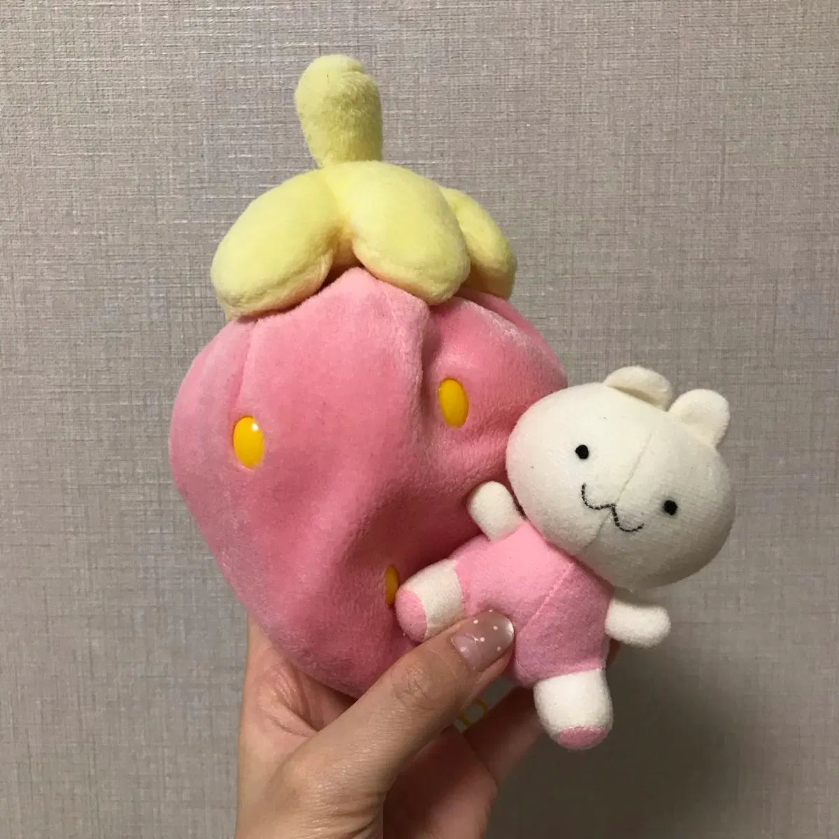 마더구스노모리 딸기 토끼 인형 셋트