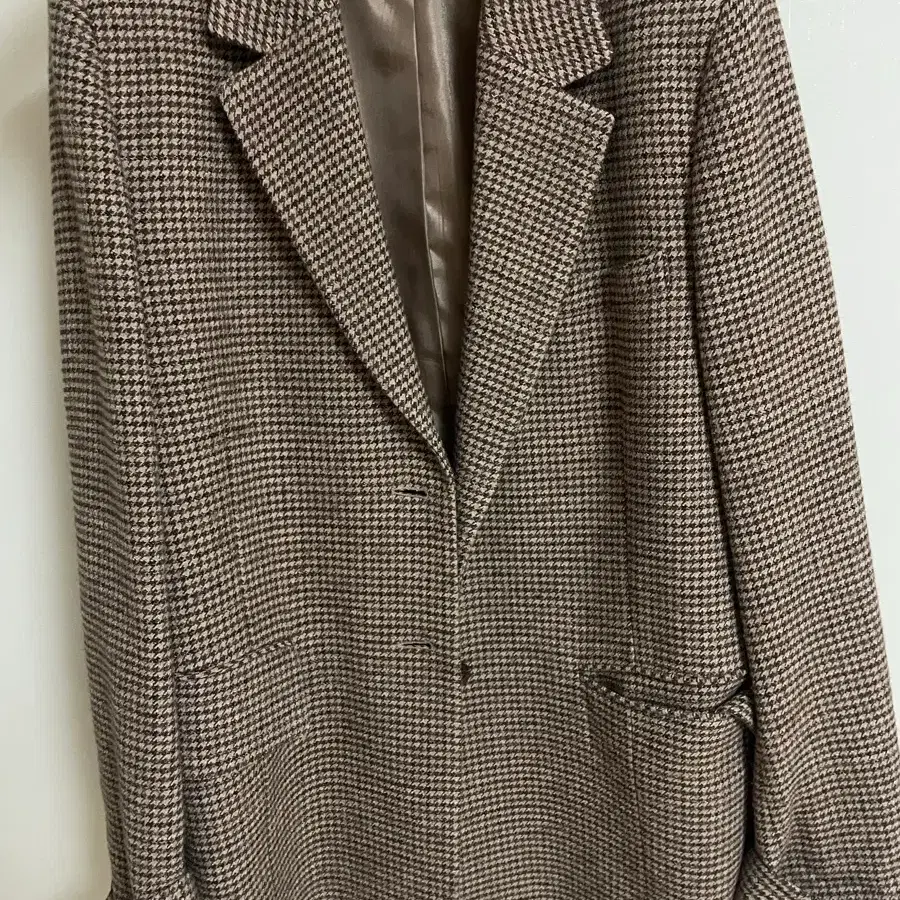 DKNY 체크 자켓 브라운