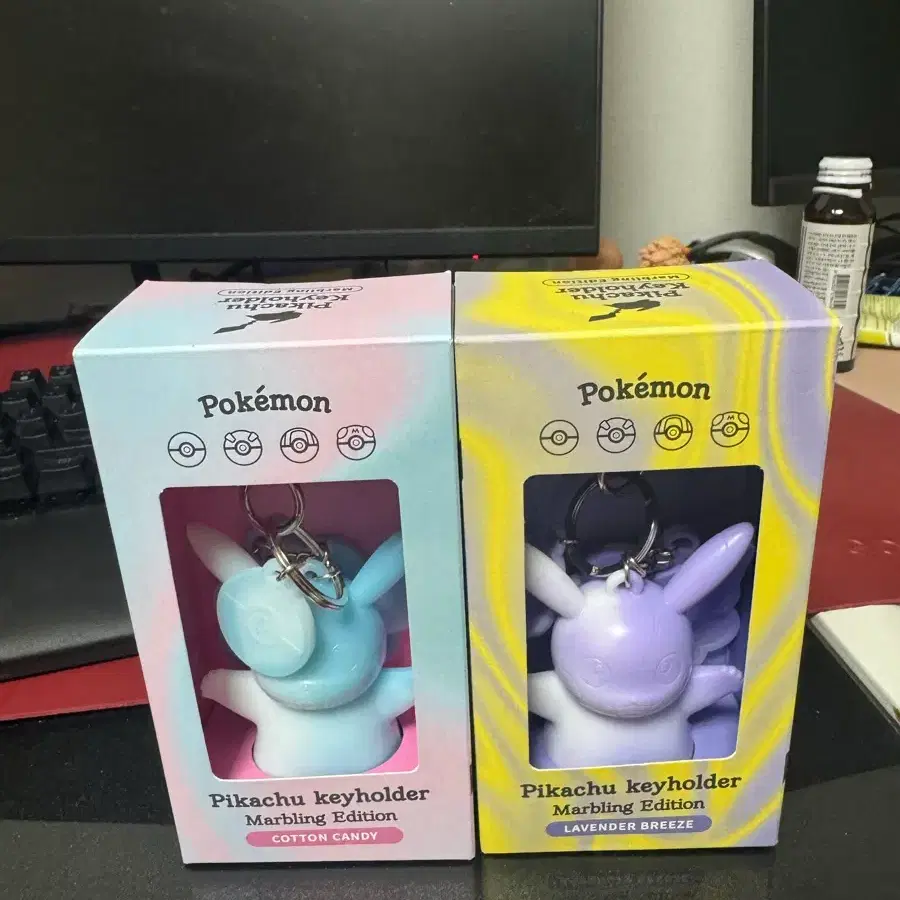 포켓몬스터 포켓몬 피카츄 키링 마블링 에디션 라벤더 브리즈 / 코튼 캔디
