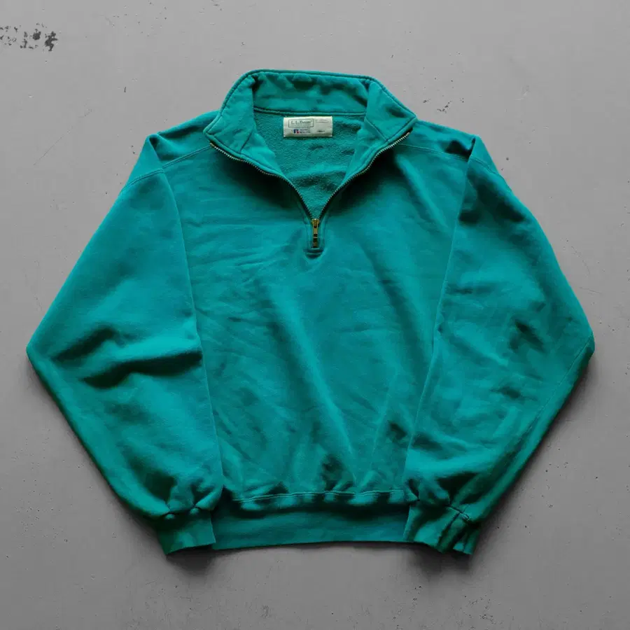 1990s Made In USA 엘엘빈 By 러셀 Half Zip Sweat Shirt