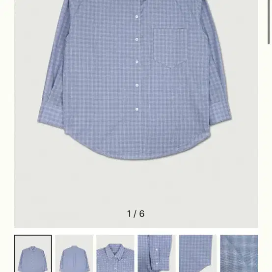 바이무드 Powder Check Shirt [blue]