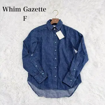 Whim Gazette ( F ) 데님 셔츠 인디고 택 포함 새상품 일본제