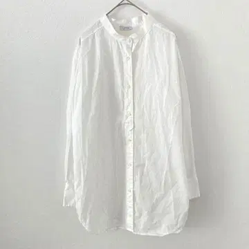 원 오브 마인 유나이티드 애로우즈 밴드 카라 셔츠 롱 기장 면 100%