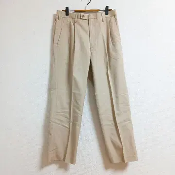 유니클로 치노 팬츠 남성용 센터 프레스 79cm 베이지 면 혼방