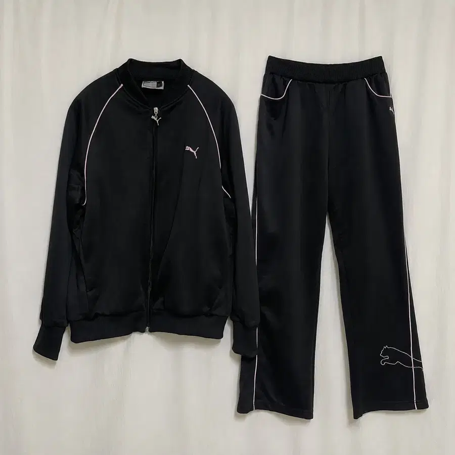 푸마 PUMA Y2K 블랙 핑크 트랙집업세트