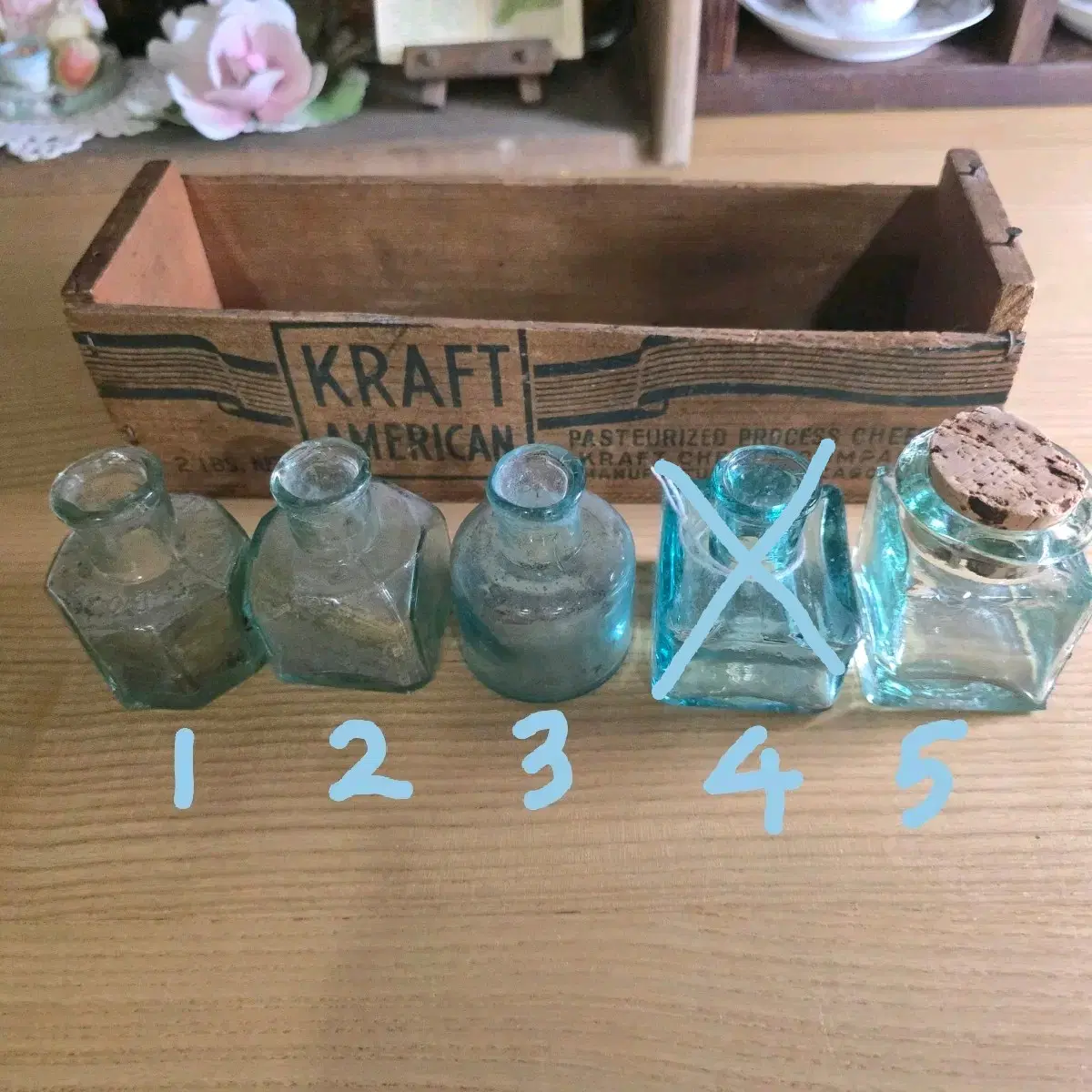 빈티지 프렌치 앤틱 잉크병