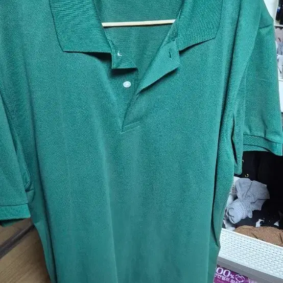 (무료배송)유니클로 반팔 카라티 그린 2xl