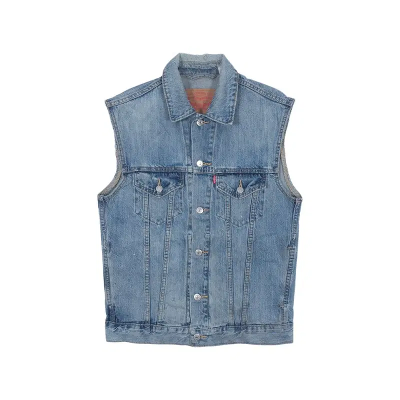 LEVIS 워싱 데님 트러커 베스트 M
