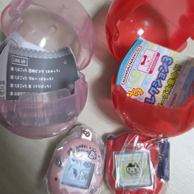 다마고치 샤카샤카 1탄 펄핑크 + 다마고치 미니어처 참 3탄 영마메치 일괄