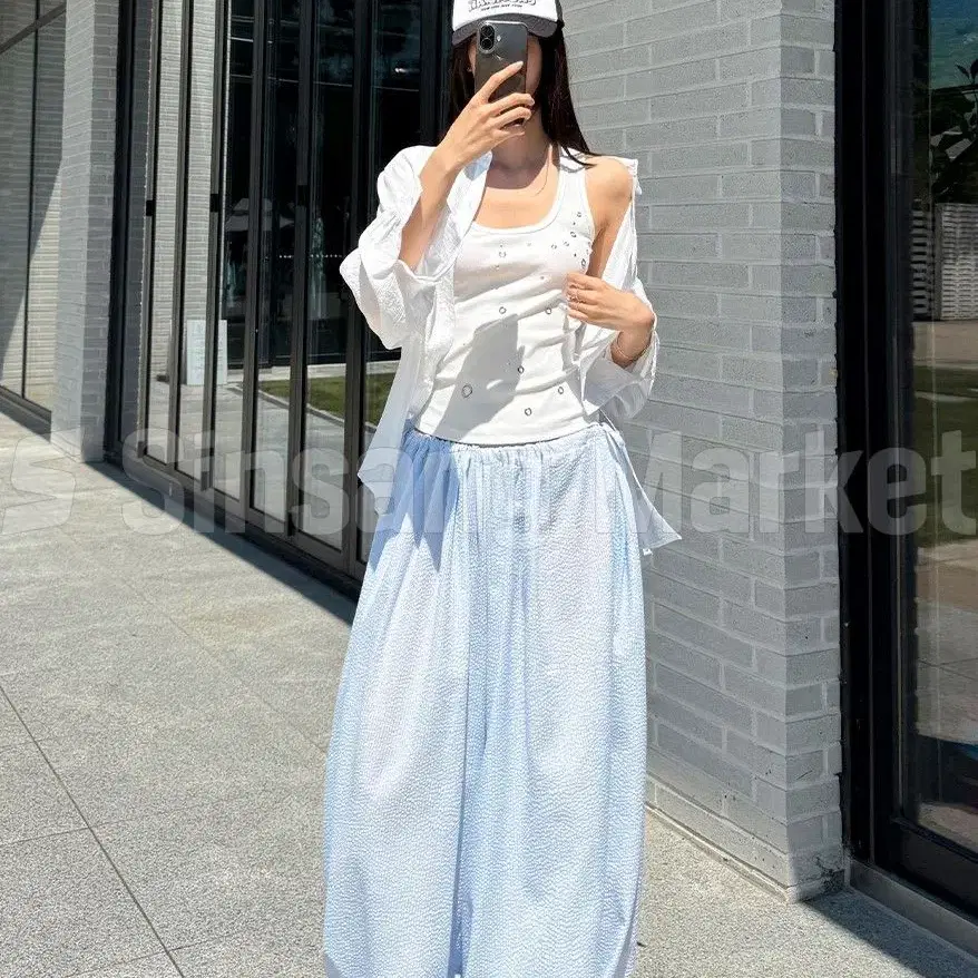 [빠른발송] 줄지 하렘 팬츠 국내 스트링 스트라이프 루즈핏 빅사이즈 끈