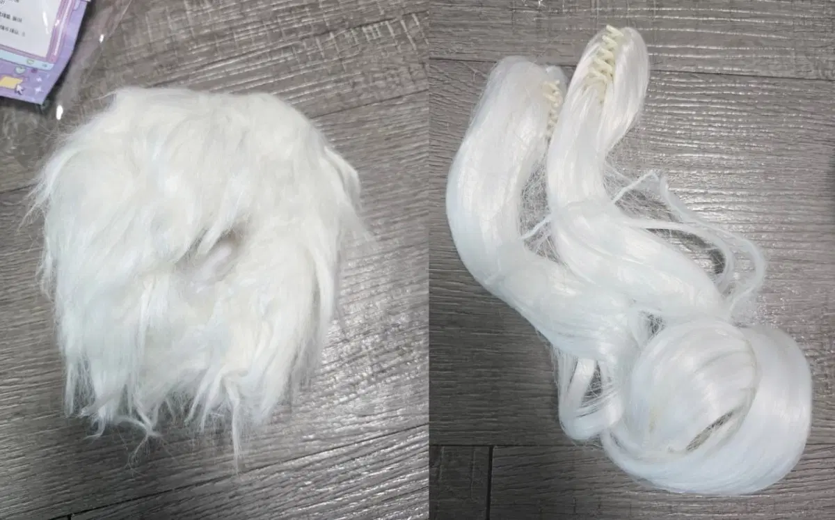 20cm 솜인형 가발 판매합니다.(화이트)