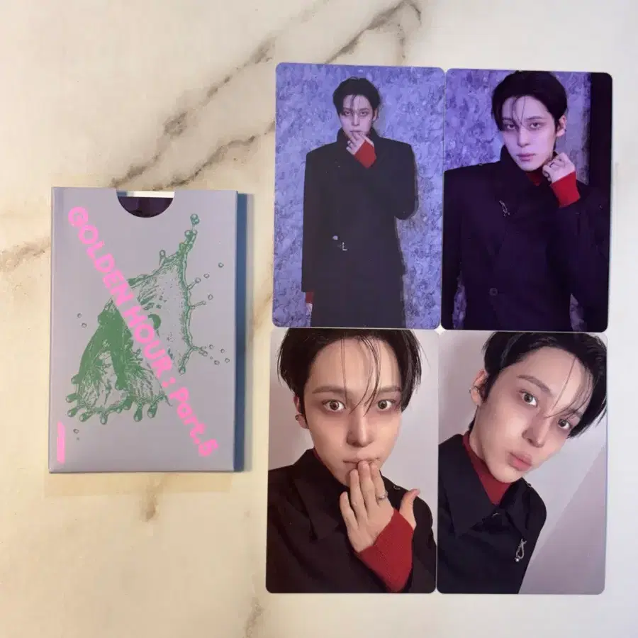 에이티즈 윤호 골든아워5 다이어리 버전 포카앨범 풀구성